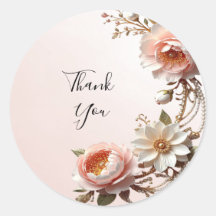 Autocollant de fleurs décoratives roses et blanche