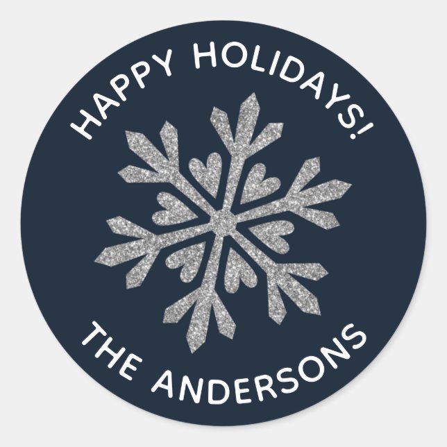 Autocollant de flocon de neige en hiver (Devant)