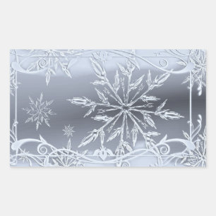 Autocollant de flocons d'argent