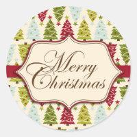 Autocollant de forêt de Noël
