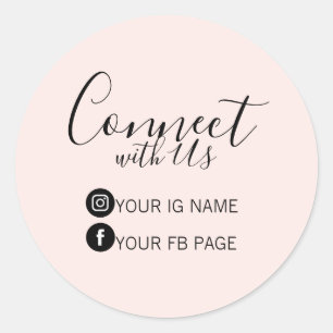Autocollant de forfait Pink   Suivre Instagram et 