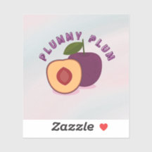Autocollant de fruit prune – Illustration de prune
