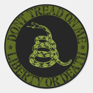 Autocollant de Gadsden (vert)