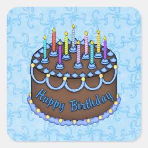 Autocollant de gâteau d'anniversaire