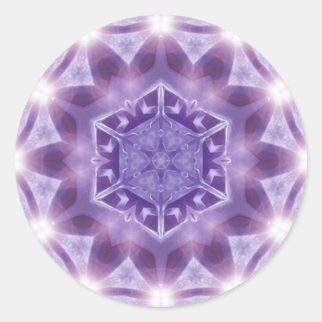 Autocollant de Géométrie Hexagon violet (Devant)