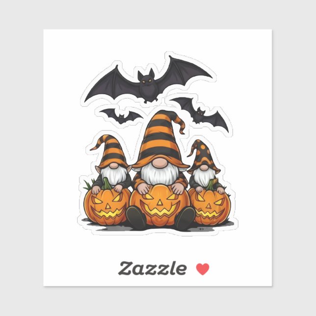 Autocollant de gnome d'Halloween (Feuille)