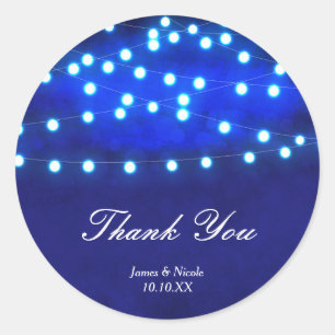 Autocollant de guirlandes de mariage de nuit rusti