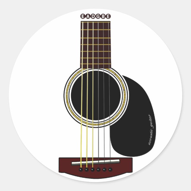 autocollant de guitare acoustique (Devant)