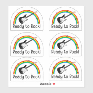 Autocollant de guitare électrique « Ready to Rock 