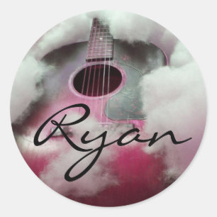 Autocollant de guitare pour le nom RYAN