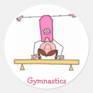 Autocollant de gymnastique de filles