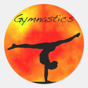 Autocollant de gymnastique orange