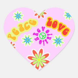 Autocollant de hippie d'années '60 de sentiment