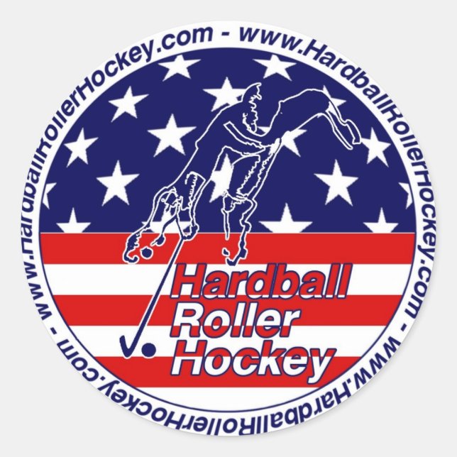 Autocollant de hockey à rouleaux de Hardball USA (Devant)