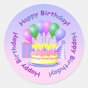 Autocollant de joyeux anniversaire