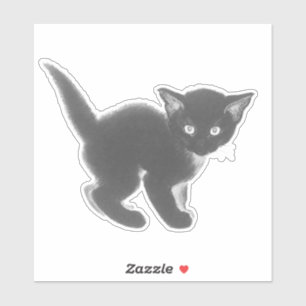 Autocollant de Kitten noir