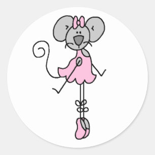 Autocollant de la ballerine deux de souris