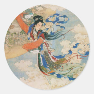Autocollant de la déesse de la Lune chinoise