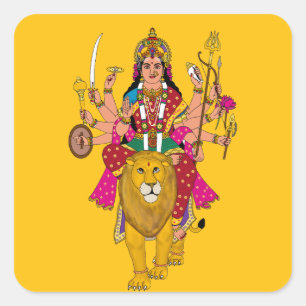 Autocollant de la déesse Durga – Esprit divin hind