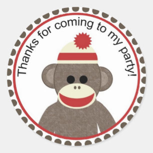 autocollant de la fête du singe sock