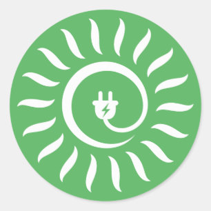 Autocollant de la fiche solaire d'énergie verte al