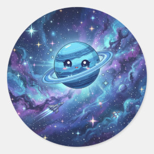 Autocollant de la planète Neptune mignonne
