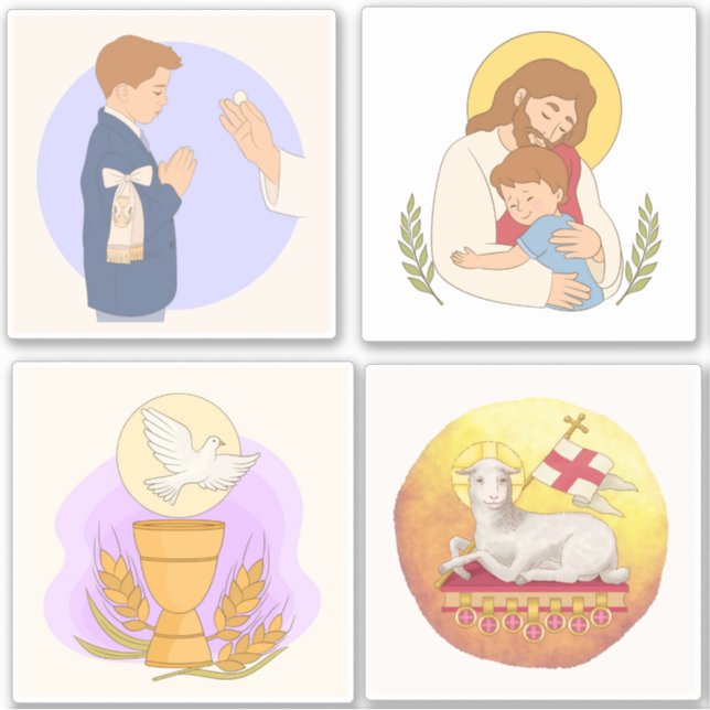 Autocollant de la première sainte communion (Devant)