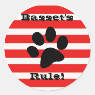Autocollant de la règle du basset