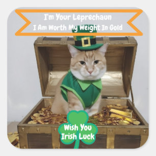Autocollant de la Saint-Patrick avec humour de cha