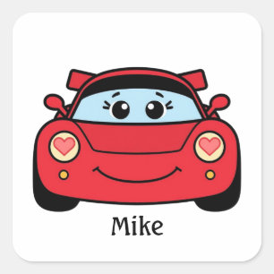 Autocollant de la Saint-Valentin voiture de course