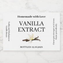 Autocollant de label moderne extrait de vanille ZV