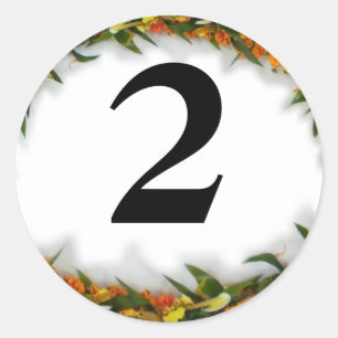 Autocollant de Lei de Hawaïen du numéro 2