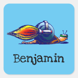 Autocollant de l'escargot de fusée