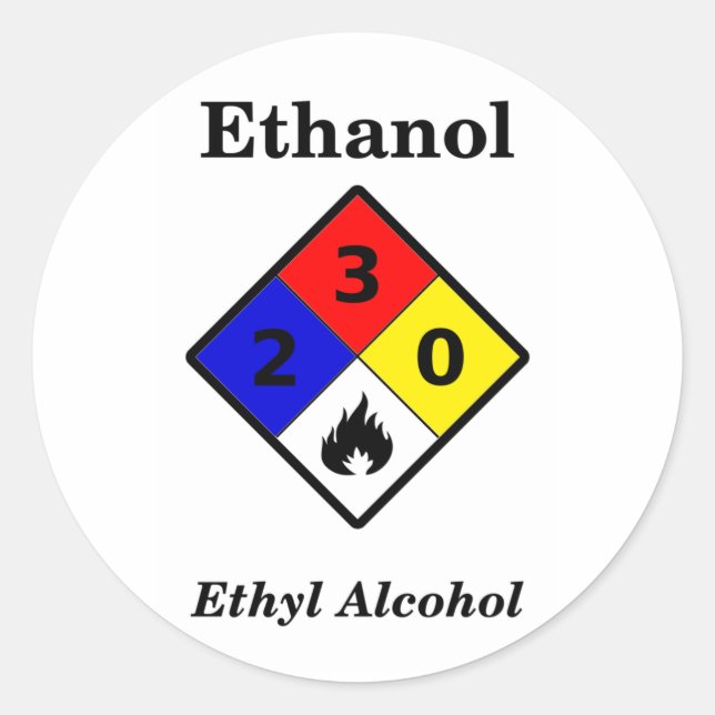 Autocollant de l'éthanol MSDS (Devant)