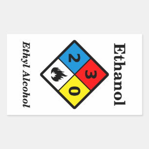Autocollant de l'éthanol MSDS
