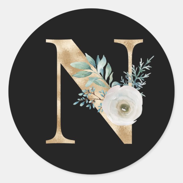 Autocollant de lettre initiale pour les vacances d (Devant)