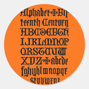 Autocollant de lettres gothiques