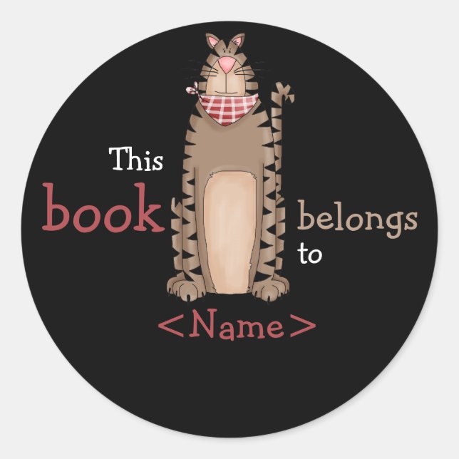 Autocollant de livre pour chats Kitty (Devant)