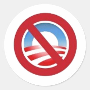 autocollant de logo d'Anti-obama