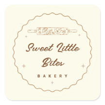 Autocollant de logo de boulangerie Sweet Little Bi