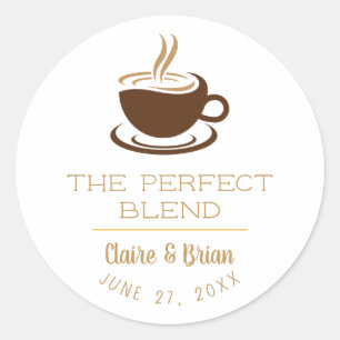 Autocollant de logo de café simple