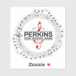 Autocollant de logo de notes de musique