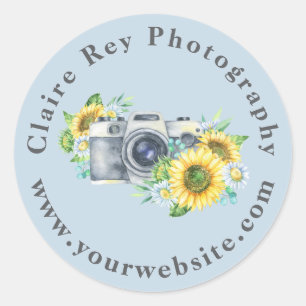 Autocollant de logo de photographe gras   Emballé 