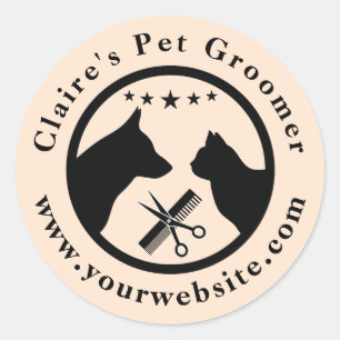 Autocollant de logo de toiletteur pour animaux de