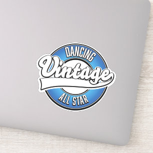 Autocollant de logo d'étoile vintage dansante