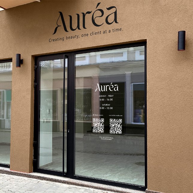 Autocollant de logo QR Heures d'ouverture Réseaux  (Créateur téléchargé)