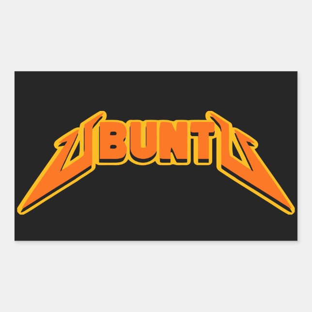 Autocollant de logo Ubuntu Rock Parody (Devant)