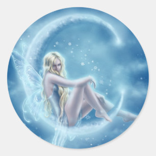 Autocollant de lune d'hiver