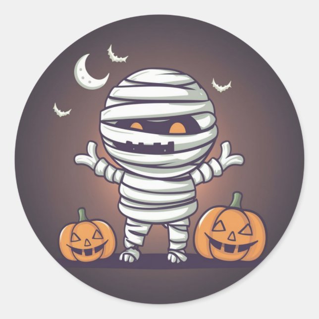 Autocollant de maman mignonne pour Halloween (Devant)