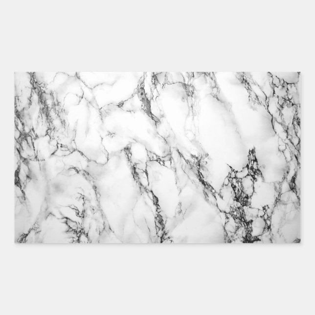 Autocollant de marbre noir et blanc (Devant)
